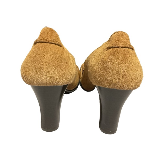 Aerosoles Roler Derby Heels Suede Tan Buckle‎ size 10 - Picture 4 of 10